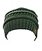 NYFASHION101 Unisex Multicolor Warm Cable Knit Thick Slouch Beanie Cap, 2 Tone Olive