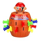 SYUDY Pirate Barrel Game, Pirate Funny Barrel Novelty Toy Bucket Lucky Stab Toys Game, Adult Kids Pirate Bucket Tricky Toy Party Game