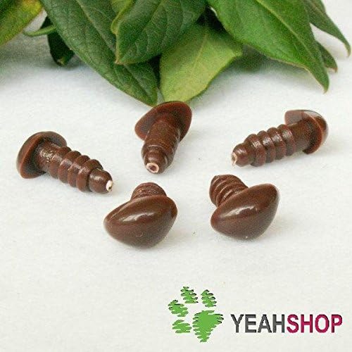 20mmx15mm Brown Triangle Safety Nose / Plastic Nose - 5pcs