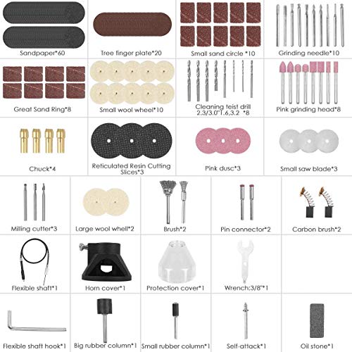 AUTSCA Multifunktionswerkzeug Drehwerkzeug Mit 168 teiligen Zubehörset und 4 Aufsätzen mit viel Zubehör beliebter… – Bild 6