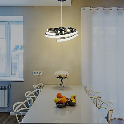 Elinkume 23w Led Pendant Light Modern Chandelier Ceiling Light
