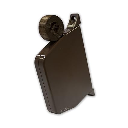 Rolladen Gurtwickler Aufputz braun schwenkbar und Gurtband 14mm Gurtbreite in braun für Rollladen
