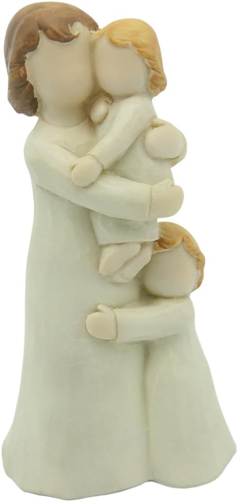 CCOQUS Mother and Daughters Figurine,a Great Gift for Mother Day (4.54 inches high,Child of My Heart)