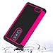 AutumnFall® Rubber Hybrid Hard Silicone Shockproof Case Cover for ZTE Z981 (Hot Pink)
