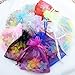 DECORA 4x6 Inch 20 Colors Organza Drawstring Bags Wedding Favour Mesh Bags for Gift Mini Jewelry Candy Pack of 120