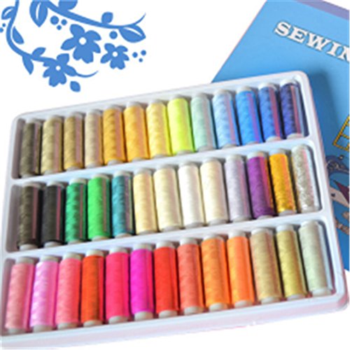 ULAKY 39 Colors Polyester Sewing Thread Spool Set Thread Spool for Embroidery Machine Use