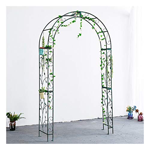 Gartenbogen Rosenbogen Metall Rankhilfe Rankgitter Torbogen für Kletterpflanzen Wetterbeständig Rankbogen grün 220 x 122…