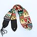 WOGOD Guitar Strap Jacquard Weave Hootenanny Guitar Strap with Leather Ends