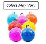 Kidsco 1 Bouncy Knobby Ball with Handles 36 inches - for Kids Teens and Adults - Assorted Colors, Colors May Vary, Sold Deflated
