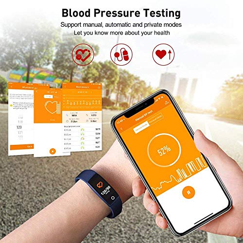 Blood Pressure Watch Fitness Tracker RIVERSONG Waterproof Color Screen Sport Smart Bracelet Band Activity Monitor with Heart Rate Calories Pedometer Sleeping Tracking Call/SMS Reminder for Smartphones - Thumbnail 2
