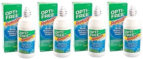 Alcon Opti-Free Replenish Soft Contact Lens Solution 4 x 300ml (6 months supply) by CIBA