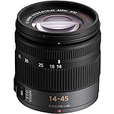 PANASONIC LUMIX G VARIO LENS, 14-45MM, F3.5-5.6 ASPH., MIRRORLESS MICRO FOUR THIRDS, MEGA O.I.S., H-FS014045 (USA BLACK)