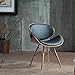 Versatile and Mid-Century Style Furniture Piece ,Madonna Walnut and Black Finished Contemporary Bent Look Mid-century Style Chair