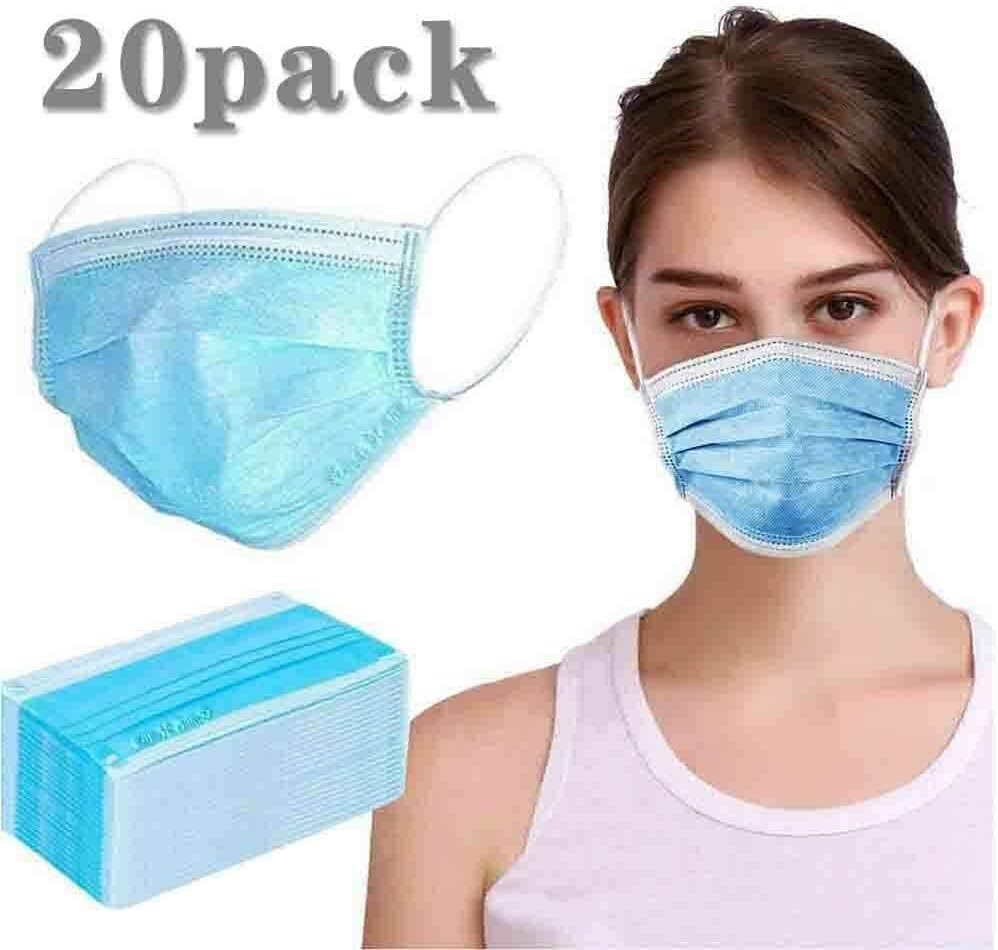OSCAR BATES 3 PLY Flu Virus Medical Face Mask W/Ear-loop Surgical Dust Disposable