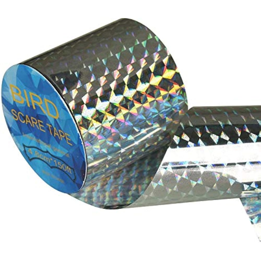 Bird Repellent Device 150ft X 2in Scare Tape, Effective And Humane Way