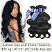 Bfary Hair Body Weave 4 Bundles Human Hair for Black Women 8A 100% Unprocessed Body Wave Hair Extension Natural Color (14 16 18 20 )