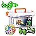 CleverFun Toys 75 pieces Toy with Glow in the dark pieces, wheels and plastic box 