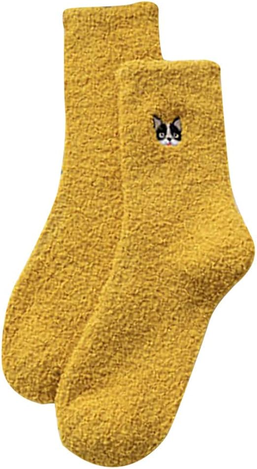 Leeafly Socken Neue Frauen Socke Tier StickereiHund, Baumwolle Socken