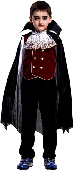 Amazon Co Jp Infabe ハロウィン コスプレ 子供 バンパイア 吸血鬼 キッズコスチューム トップス ズボン マント 男の子 男 服 ファッション小物