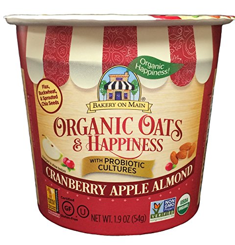 Bakery on Main Gluten Free Oatmeal Cup, Cranberry Apple Almond, 12 count