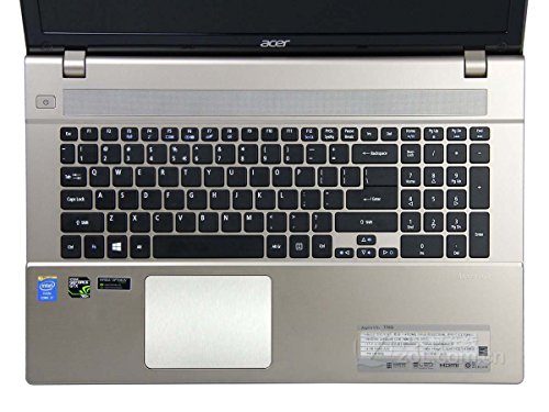 BingoBuy 5 pieces Customized Free Cut Trackpad Touchpad Area Decorative Cover Skin Protector Sticker for 17.3'' Acer Aspire V3-772, V3-772G (matte silver)