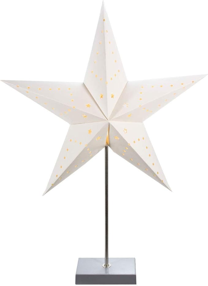 Stella Di Natale A Batteria.Lampada Da Tavolo A Led A Forma Di Stella Di Natale 60 X 45 Cm Funzionamento A Batteria Con 10 Led A Luce Bianca Calda Decorazione Per Finestra Amazon It Illuminazione