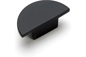 KOPPALIVE 10 Pack Solid Brass Dresser Drawer Pulls,Semicircle Kitchen Cabinet Knobs and Handles, Matte Black Knobs for Cabinet and Drawer, Modern Copper Furniture Hardware, Polished Finish