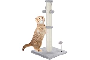 20" Cat Scratching Post for Indoor Cats Scratch Post Cat Scratcher for Kitten with Natural Sisal Rope, 3 Ball Toys and a Stab