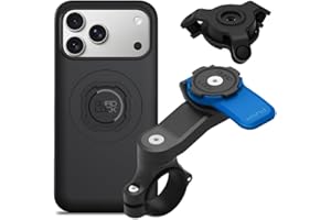 Quad Lock Motorcycle Handlebar Mount Kit with Vibration Dampener and MAG Phone Case for iPhone 17 Pro Max
