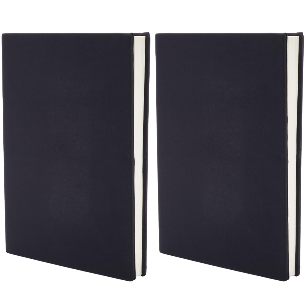CRASPIRE Stretchable Book Cover 6"x9" Black Elastic Notebook Wrap Sleeve Up to 18.5”x 9” Durable Washable Reusable Protective Cover for Hardcover Books Lovers Paperback Office Textbooks