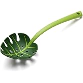 OTOTO Pasta Spoon - Spaghetti Spoon, Pasta Fork, Pasta Server, Monstera Ladle - Dishwasher Safe &amp; Heat Resistant - Fun Kitchen Gadgets, Unique Gifts for Cooking (Jungle Spoon)