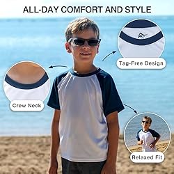 Kanu Surf Boys' Short Sleeve UPF 50+ Rashguard Swim