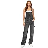 Lana Roux Womens Denim Low Rise Straight Leg Overalls