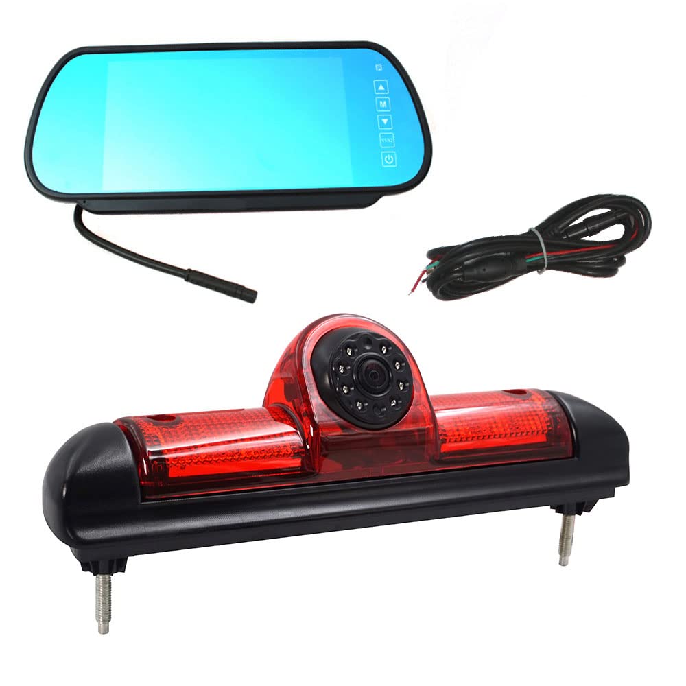 HD 18MM Top Lens Third Brake Light Rear View Parking Camera IR Night Vision for Van Fiat Ducato X250 X290 2006-2020/Peugeot Boxter 2006-2020/Citroen Jumper 2006-2020