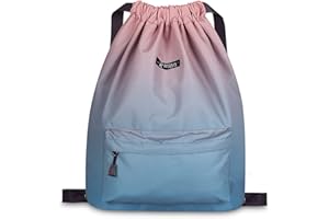 Risefit Water Resistant Drawstring Backpack, Gym Bag Beach Backpack Sackpack Sports Backpack for Men Women