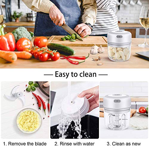 Electric Mini Garlic Chopper Portable Mini Food Chopper Onion Chopper