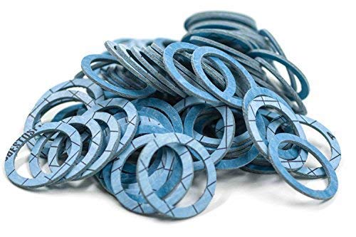 KINETICS LINE Fibre Washers 1 1/4 Inch (38.5 x 30 x 2 mm) Type 350 (up to 350°C) 100 Pieces Kevlar® Reinforced