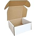 CH-BOX 50 Pack 4x4x2'' Small Shipping Boxes, Corrugated Cardboard Mailers for Business, White (CM442)