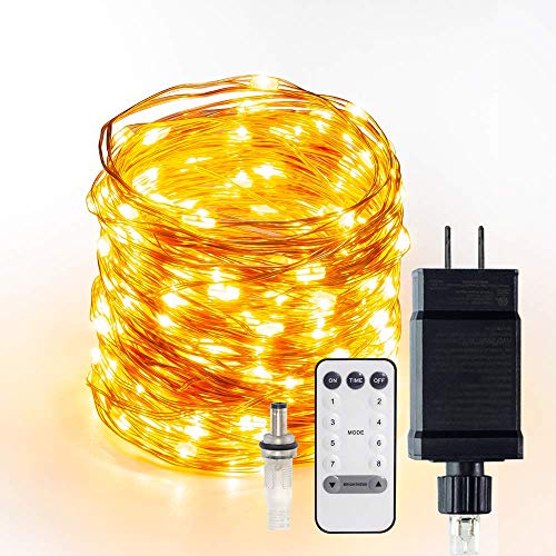 LED String Lights 66ft 200 LEDs Fairy Lights Plug in Extendable