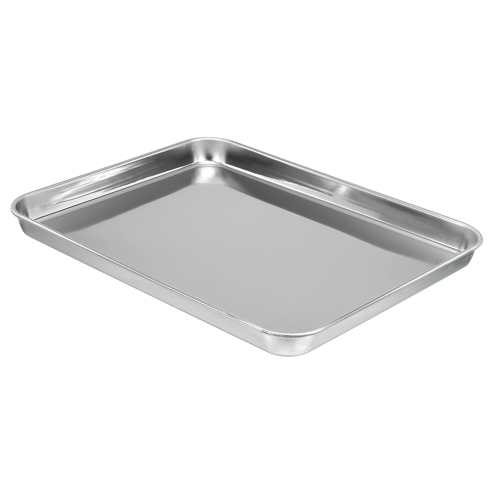 PATIKIL 430 Stainless Steel Tray, 31x24cm Rectangular Flat Type Lab Instrument Tool