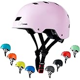 Apusale Bike Skateboard Helmet, Adjustable and Multi-Sport for Skate Scooter, 3 Sizes for Adult Youth Kids Toddler