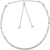 OdrillionGems Gemstones Bolo Bracelet 925 Sterling Silver Faceted Rounds Beads Handmade Minimalist Jewelry Healing Crystals Adjustable Slider Wedding Women Gifts