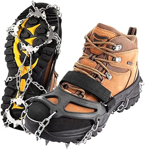 Tidaivor Crampons, Ice Cleats for Hiking Boots Shoes, Anti Slip