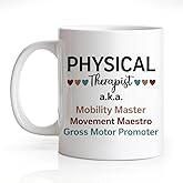 Gkodw Physical Therapist Funny 11oz Double-Sided Ceramic Mug, PT Coffee Mug for Men Women, Physical Therapist Graduation Gifts for PT Student, Therapist Thank You Appreciation Gifts for Doctor Nurse