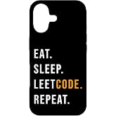 Eat Sleep Leetcode Repeat Funny Programmer Case for iPhone 17