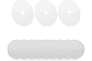 FUATY Peg Hook Stoppers,Clear Plastic Inventory Control Clips for 1/4 Pegboard Hooks,White Pegboard Locks for Store Hook on Peg Board and Slat Wall Panels,Peg Stoppers to Keep Merchandise on Hooks, 50Pcs