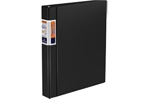 QuickFit Heavy-Duty Commercial Binder, 3-Ring D-Ring Binder, Black, 1 Inch