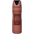 Lattafa Velvet Rose Mujer Perfumed Deodorant Spray, 6.7 Ounce (Unisex)