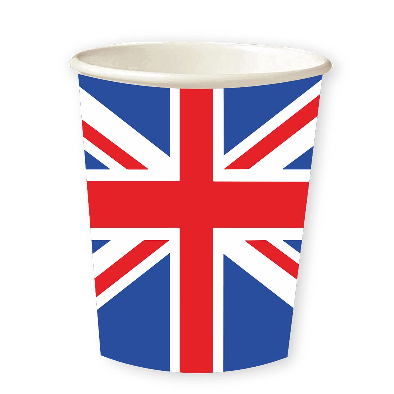 Amscan 9913036 - Coronation Party Great Britain Union Jack Flag Paper Cups - 8 Pack
