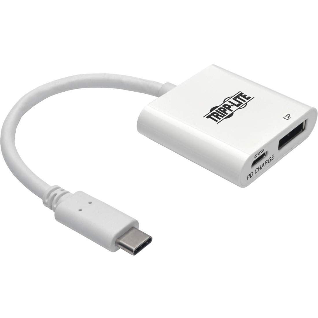 Tripp Lite USB-C to DisplayPort Adapter with PD Charging 4K 60 Hz White (U444-06N-DP-C)